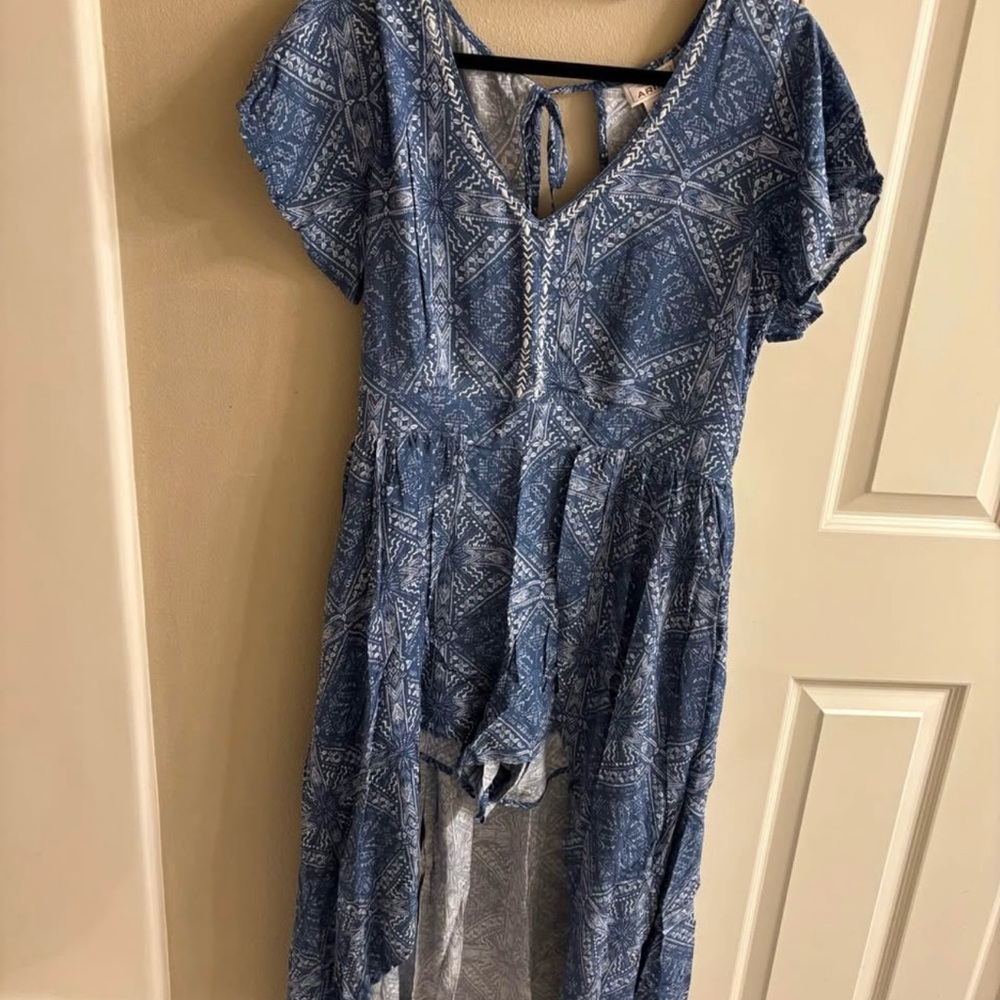 Ariat Blue and White Patterned Romper Dress